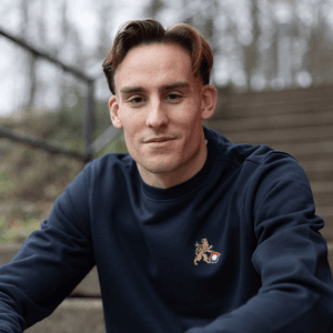 Sweatshirt blå litet lejon