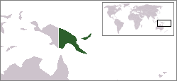 Locatie van Onafhankelijke Staat Papoea-Nieuw-Guinea