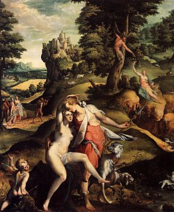 Αφροδίτη και Άδωνις, λάδι σε πάνελ, 135 x 109 εκ., Ρέικσμουζεουμ